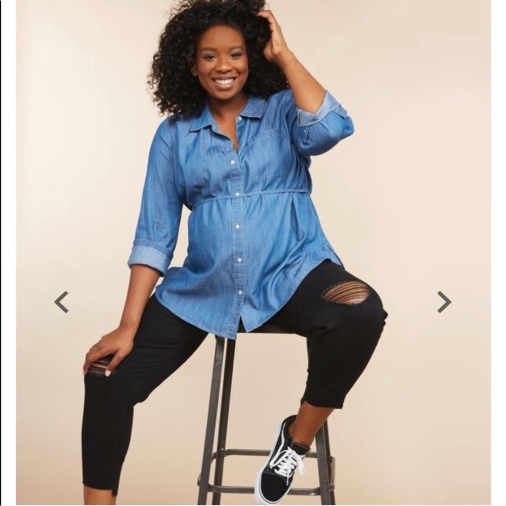 Maternity chambray